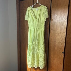 Anthropologie Light Yellow Maxi Dress